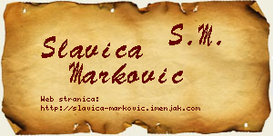 Slavica Marković vizit kartica